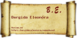 Bergida Eleonóra névjegykártya